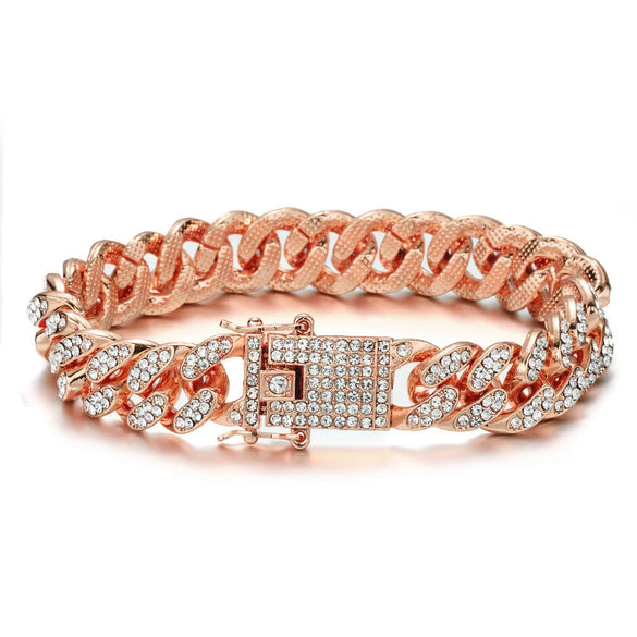 Fashion Hiphop Style Alloy And Stainless Steel Rectangle Dial Watch Bracelet Necklace Set