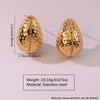 Fashion Hollow Dropshaped Stainless Steel Earrings Plated With Gold Minimalist Style