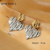 Fashion Hollow Flower Titanium Steel And Stainless Steel Earrings Vacuum Plated With 18K Gold