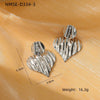 Fashion Hollow Flower Titanium Steel And Stainless Steel Earrings Vacuum Plated With 18K Gold