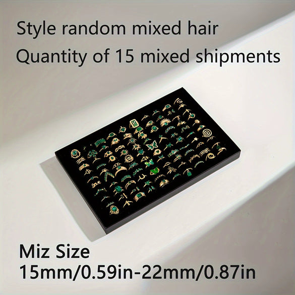 Fashion Imitation Emerald Snake Eye And Oil Butterfly Turtle Ring For Women Alloy Electroplated