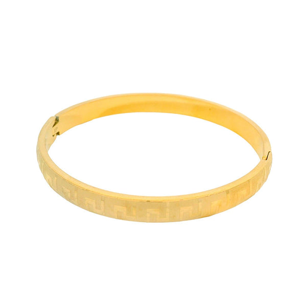 Fashion Imitation Gold Stainless Steel Striped Elegant Alloy Electroplated Bracelet