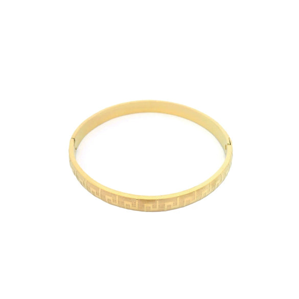 Fashion Imitation Gold Stainless Steel Striped Elegant Alloy Electroplated Bracelet