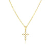Fashion Ins Creative Mini Cross Collarbone Necklace Copper Artificial Crystal Geometric Electroplated Ochain