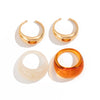 Fashion Ins Geometric Alloy Glazed Ring With Electroplating For Women