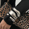 Fashion Ins Metal Irregular Knocking Pattern Electroplated Bracelet