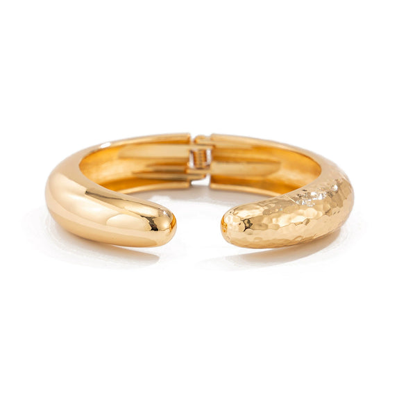 Fashion Ins Metal Irregular Knocking Pattern Electroplated Bracelet