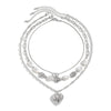 Fashion Ins Metal Love Pendant Necklace Alloy Copper Iron Imitation Pearls Cross Chain Electroplating For Women
