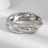 Fashion Ins Metal Smooth Wide Geometric Spring Buckle Electroplated Bracelet