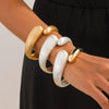 Fashion Ins Metallic Water Drops Bracelet Women's Exaggerated Design Electroplated Open Bracelet