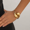 Fashion Ins Metallic Water Drops Bracelet Women's Exaggerated Design Electroplated Open Bracelet