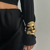 Fashion Ins Metallic Water Drops Bracelet Women's Exaggerated Design Electroplated Open Bracelet
