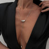 Fashion Ins Style Geometric Iron Snake Bone Chain Pendant Clavicle Necklace With Electroplating