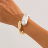 Fashion Ins Style Metallic Water Drops Open Bracelet For Women With Electroplating