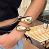 Fashion Ins Style Metallic Water Drops Open Bracelet For Women With Electroplating