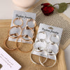 Fashion Iron Alloy Geometric Hoop Earrings Set For Women With Electroplating Treatment