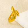Fashion Irregular Titanium Steel Ring With Geometric Pattern And Electroplating Treatment