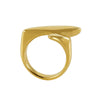 Fashion Irregular Titanium Steel Ring With Geometric Pattern And Electroplating Treatment