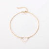 Fashion Jewelry All Match Hollow Love Pendant Anklet Bracelet Simple Single Layer Anklet For Women Made Of Alloy With Heart Shape