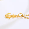Fashion Jewelry Alloy 24K Gold Plated Cold Style Cross Anchor Pendant