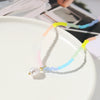 Fashion Jewelry Artificial Crystal Geometric Drop Shape Electroplated Ball Chain Women's Necklace