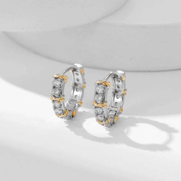 Fashion Jewelry Copper Electroplated With Geometric Pattern Ear Buckle
