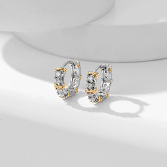 Fashion Jewelry Copper Electroplated With Geometric Pattern Ear Buckle