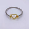 Fashion Jewelry Copper Microinlaid Zircon Geometric Love Bracelet With Electroplating