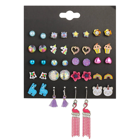 Fashion Jewelry Earrings Set Alloy Imitation Zircon Peach Heart Diamond Earrings For Women