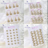 Fashion Jewelry Gold Plated Earrings For Women Geometric Shape Flower Design Electroplated Highend