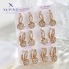 Fashion Jewelry Gold Plated Earrings For Women Geometric Shape Flower Design Electroplated Highend