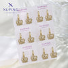 Fashion Jewelry Gold Plated Earrings For Women Geometric Shape Flower Design Electroplated Highend
