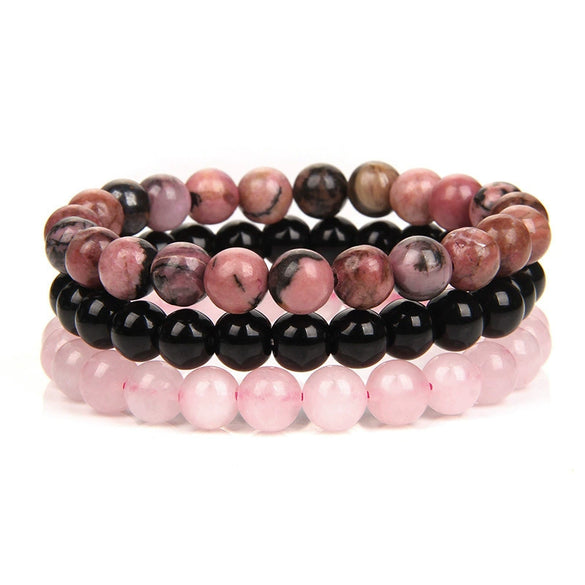 Fashion Jewelry Natural Stone Bracelet Copper Geometric Handmade
