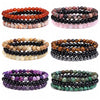 Fashion Jewelry Natural Stone Bracelet Copper Geometric Handmade