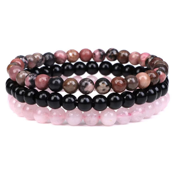 Fashion Jewelry Natural Stone Bracelet Copper Geometric Handmade