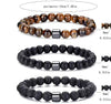 Fashion Jewelry Natural Stone Bracelet Copper Geometric Handmade