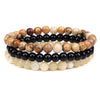 Fashion Jewelry Natural Stone Bracelet Copper Geometric Handmade