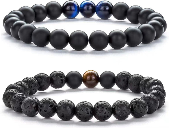 Fashion Jewelry Natural Stone Bracelet Copper Geometric Handmade