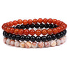 Fashion Jewelry Natural Stone Bracelet Copper Geometric Handmade