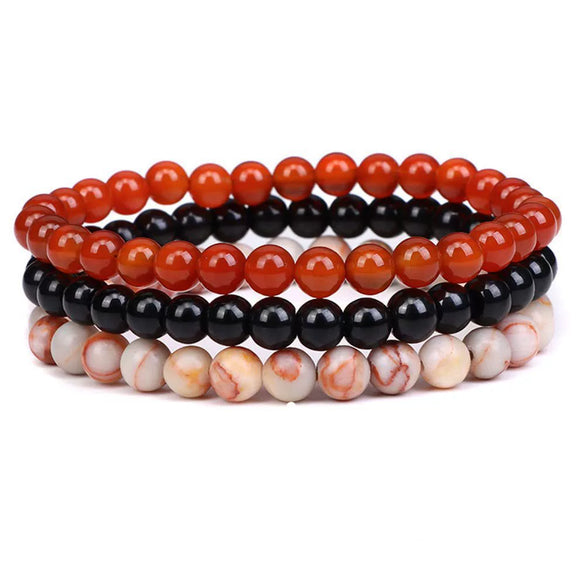 Fashion Jewelry Natural Stone Bracelet Copper Geometric Handmade