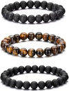 Fashion Jewelry Natural Stone Bracelet Copper Geometric Handmade