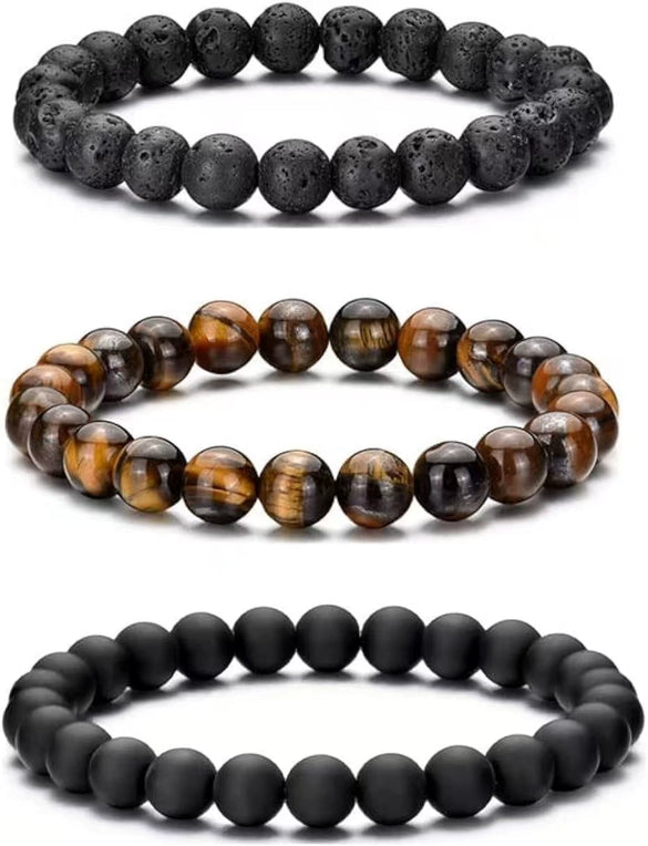 Fashion Jewelry Natural Stone Bracelet Copper Geometric Handmade