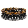 Fashion Jewelry Natural Stone Bracelet Copper Geometric Handmade