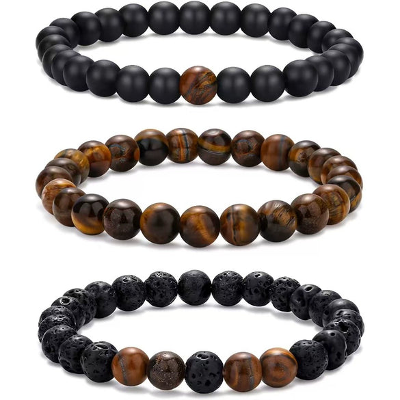 Fashion Jewelry Natural Stone Bracelet Copper Geometric Handmade