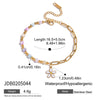 Fashion Jewelry Natural Stone Handbeaded Stainless Steel Electroplated Women's Bracelet