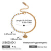 Fashion Jewelry Natural Stone Handbeaded Stainless Steel Electroplated Women's Bracelet