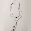 Fashion Jewelry Plastic And Resin Braided Rope Beaded Double Multi Layer Geometric Simple Necklace