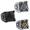 Fashion Jewelry Retro Personality Stainless Steel Rings With Letters Numbers Text Electroplating