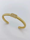 Fashion Jewelry Ring Bracelet Copper Electroplated Micro Set Zircon Geometric