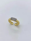 Fashion Jewelry Ring Bracelet Copper Electroplated Micro Set Zircon Geometric